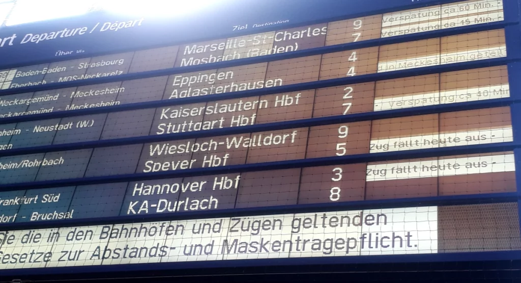 Снова опаздывает! Компенсация опоздания поезда в Германии